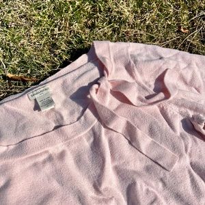 Banana Republic 3/4 sleeve length pink sweater with sweet scooping bow tie neck